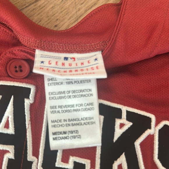 D-Backs Kids Red Baseball Jersey - Picture 2 of 3